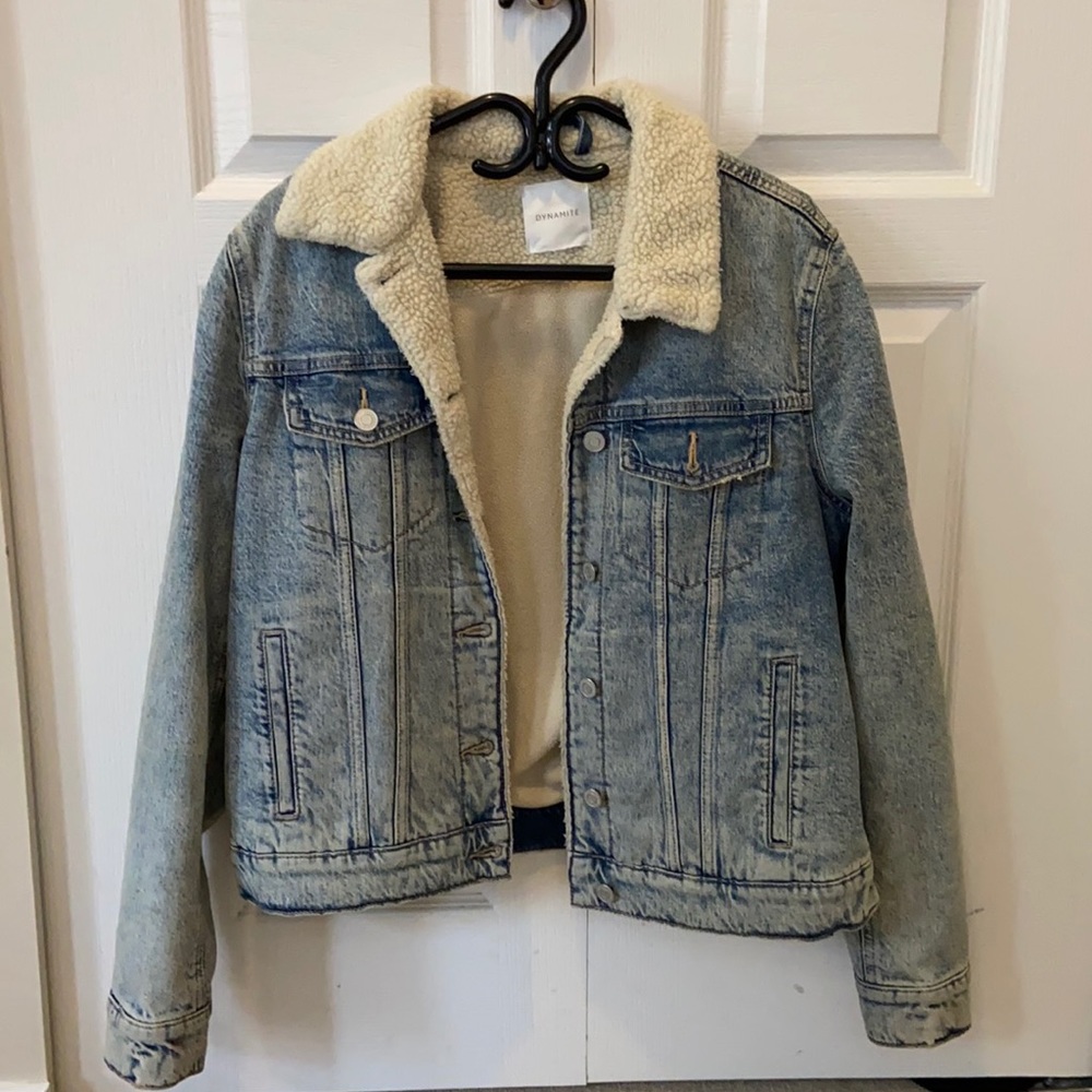 Demi fur lining jacket